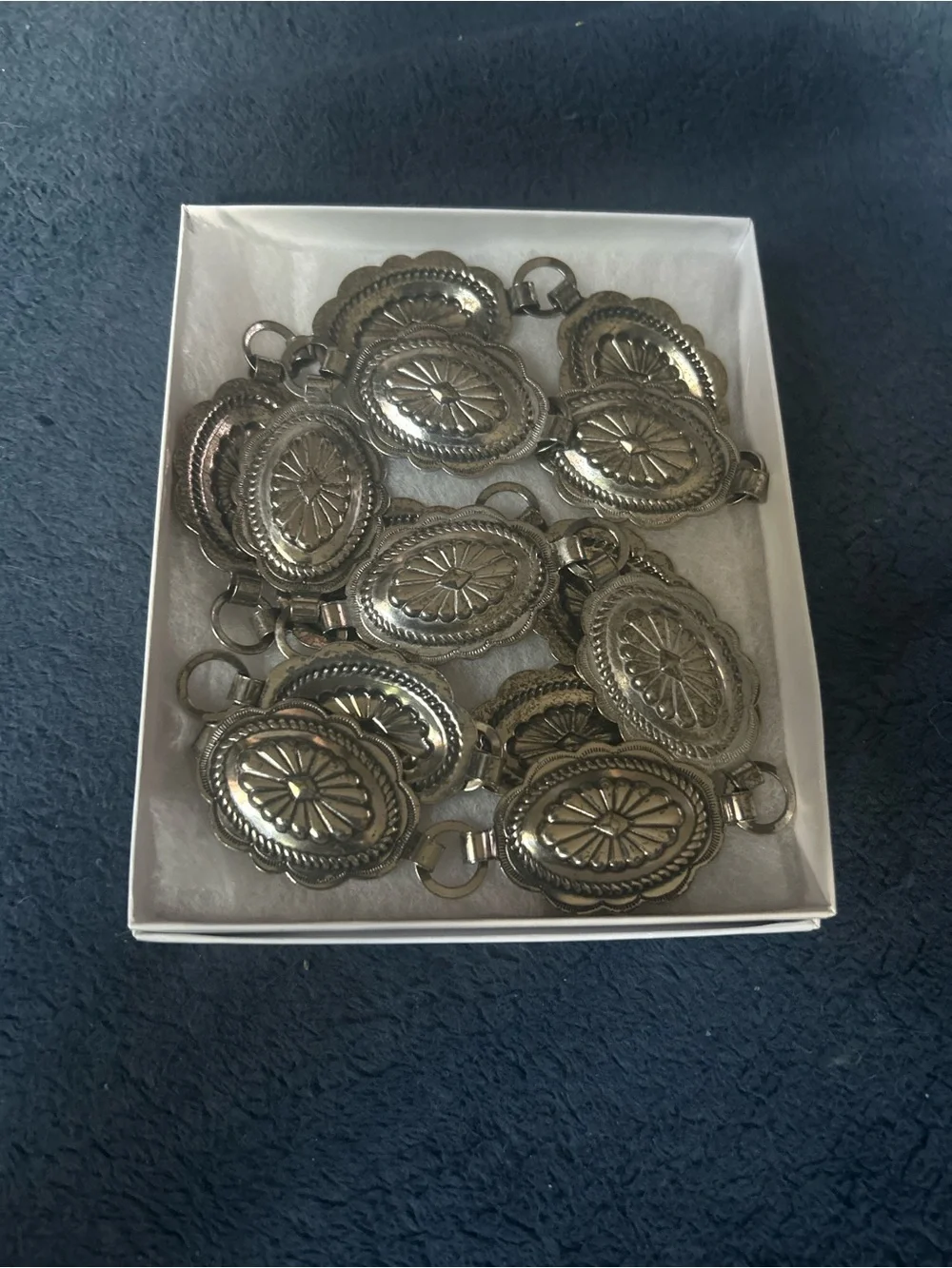 Vintage silver Concho belt